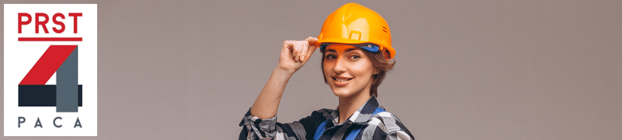 image d'une personne munie d'un casque de chantier pour symboliser la sécurité au travail, infos Carif-Oref Provence - Alpes - Côte d'Azur